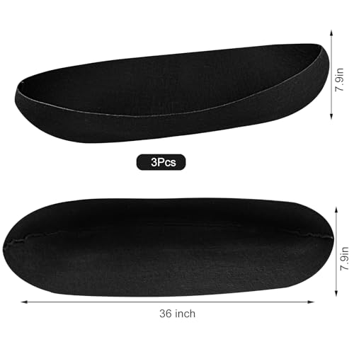 3PCS 36 Inch Planter Basket Liners Fabric Window Box Liners Felt Trough Planter Liner Replacement Black Flower Basket Liner Non-Woven Hanging Plant Liner for Planters Garden Fence - Avoid Bird Nesting - size: 3PCS 36 Inch