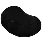 Retrospec Sedona Zafu Meditation Cushion Filled w/Buckwheat Hulls - Yoga Pillow for Meditation Practices - Machine Washable 100% Cotton Cover & Durable Carry Handle, Crescent, Black - color: Black, size: 1 Count (Pack of 1)
