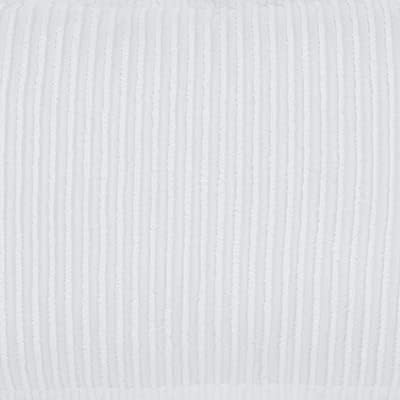 Better Trends Chenille Bedspreads Full/Double Size, White 100% Cotton Chenille Stripe Design Tufted Bedding Coverlet Soft Lightweight, 96"x110" with 2 Sham, 3 Pieces Set Jullian Collection