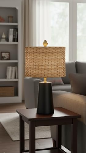 Aspen Creative 31602, Drum Spider Lamp Shade, Natural Banana Leaf, 12" Top x 12" Bottom x 9" Height - color: Banana Leaf