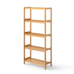 kinbor 5-Tier Bamboo Bathroon Shelf - Multifunctional Bamboo Rack Storage Shelving Rack Utility Shelf for Bathroom Kitchen Living Room - size: 5-Tier