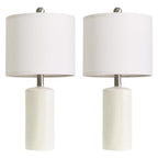 G-SAFAVA 20.5" Small Table Lamps for Living Room Lamp Set of 2 Ceramic Lamps for Bedroom Bedside Lamps Modern Boho Lamps for Night Stands Farmhouse Nightstand Lamp Side End Table Lamp, White - color: White