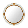 Kouboo Nautical Decorative Wall Mirror in Rattan, Handmade, Round Mirror, Living Room, Bedroom, Bathroom, Home Decor, Boho, Tropical