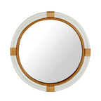 Kouboo Nautical Decorative Wall Mirror in Rattan, Handmade, Round Mirror, Living Room, Bedroom, Bathroom, Home Decor, Boho, Tropical