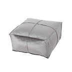 Foamma Pouf Ottoman Smoke, 24"x24"x12" - Square Ottoman Foot Rest for Living Room and Bedroom, Pouf Footstool with Velvet Cover, Foot Rest for Couch, Boho Furniture for Home - color: Smoke