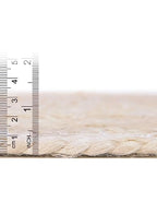 Unique Loom Braided Jute Collection Area Rug - Dhaka (1' 2" x 10' Table Runner, White) - color: White, size: 1'2" x 10' (Table Runner)