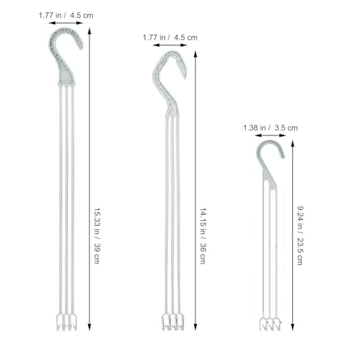 DOITOOL 30PCS Hanging Basket Chains 15.33''+14.15''+9.24Inch Plant Chains with Hooks Replacement Plant Hangers 3 Different Sizes Plastic Hangers for Hanging Baskets Bird Feeders,Planters,Lanterns