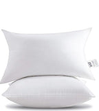 HITO 12x20 Pillow Inserts (Set of 2)- 100% Cotton Covering Down Alternative Throw Pillows White for Couch Bed Sofa - size: 12x20 Inch (Pack of 2)