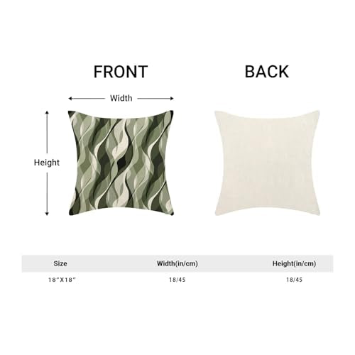 Boho Pillow Covers 18x18 Sage Green Abstract Stripes Throw Pillow Cover Bohemian Modern Aesthetic Decorative Pillowcase Farmhouse Linen Decor Cushion Case For Home Sofa Couch Outdoor Decoration - color: Abstract-sage Green, size: 18" x 18" (Pack of 2)