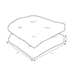 Pillow Perfect Trellis Indoor/Outdoor Tufted Wicker Seat Cushion, 2 Count, 19 x 19, Black Kirkland Black - color: Black Kirkland Black