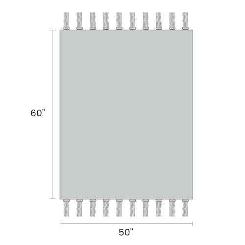 Cotton Muslin Throw Blanket with Tassels, Lightweight Woven Gauze, Pre-Washed Breathable Farmhouse Decor for Bed, Couch, All-Season Use (Beige, 50" x 60") - color: Beige, size: 50" x 60"