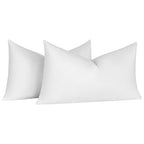 basic home Hotel-Style Goose Feather Pillow Insert for Sofa & Bed - 100% Odorless & Plump Cushion Filler - 233TC Cotton with Inner Liner to Prevent Poking (12 x 20 Inch) - size: 12x20