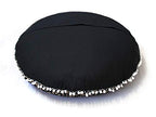 CRAFT KALA 32" Bohemian Floor Pillow Cover Boho Large Round Pouf Cover Mandala Meditation Room Pillows Cover for Adults Seating Poufs Cushion Cover for Kids Playroom Black Gold Trishul - color: Black Gold Trishul