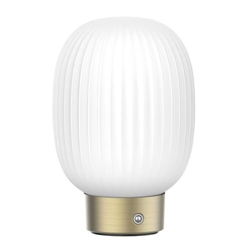 ‎Newhouse Lighting Altura, Brass 2700K Dimmable Cordless USB-C Rechargeable Glass Table Lamp NHTL-AL-BRS, Cordless Desk Lamp for Living Room, Bedroom, Coffee Table, and Other Cozy Home Decor - style: Altura Table Lamp