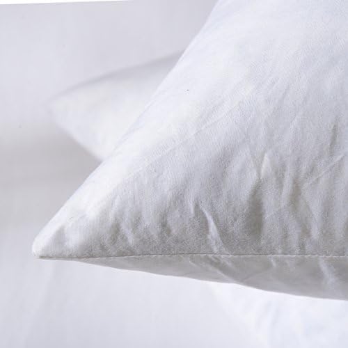 basic home Hotel-Style Goose Feather Down Euro Pillow Insert for Sofa & Bed - 100% Odorless & Plump Cushion Filler - 233TC Cotton with Inner Liner to Prevent Poking (28x28 Inch) - size: 28x28