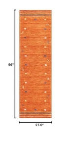 SAFAVIEH Himalaya Collection Runner Rug - 2'3" x 8', Rust, Handmade Boho Tribal Wool, Ideal for High Traffic Areas in Living Room, Bedroom (HIM563P) - color: Rust, size: 2'3" x 8' (Runner)