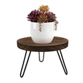 Wood Plant Stand Indoor Outdoor, 10'' Wooden Planter Stands Fit 5-12 Inch Pot, Plant Stool Flower Pot Stand Gardening Display Pedestals for Decor Living Room Balcony, Office, Patio - size: Medium