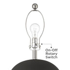 360 Lighting Paulo 24 1/2" High Pot Farmhouse Rustic Southwestern 3-Way Table Lamp Matte Black Ceramic Single Fabric Beige Shade Living Room Bedroom Bedside Nightstand House Office Home Reading