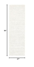 SAFAVIEH Natural Fiber Collection Runner Rug - 2'3" x 8', Bleach, Handmade Jute, Braided Woven Design, Ideal for Living Room, Bedroom (NF212D) - color: Bleach, size: 2'3" x 8' (Runner)