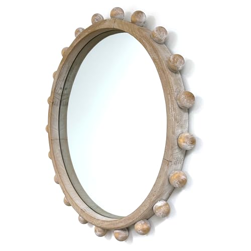 Rutledge & King Wall Mirror - Rustic Round Mirror - Decorative Circle Mirrors for Bathrooms, Living Rooms, and Bedrooms (1 Pack, Drayton - Extra Large) - color: Drayton - Extra Large