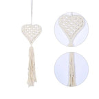Elegant Macrames Woven Wall Hangings Tapestrys Tassels Cotton Rope Heart Shaped Dreamcatchers Wedding Decorations Wall Hangings Tapestrys