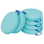 ECR4Kids SoftZone Floor Cushions, Round, Flexible Seating, Seafoam, 6-Piece - color: Seafoam