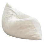 Hobestluk 3 in 1 Bean Bag Chair Giant Bean Bag Chairs for Adults with Plush Faux Fur Cover Convertible Bean Bag Floor Cushion with Machine Washable Cover for Living Room (Plush White) - color: Cream