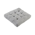 Meditation Floor Cushions, Thickened Floor Pillow for Adults, Large Square Pillows Seat Cushion for Tatami Living Room Yoga, Memory Sponge Block Added, 22x22 Inch, Grey