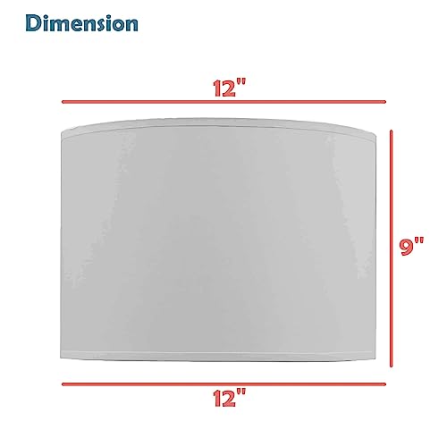 Aspen Creative 31603, Drum Spider Lamp Shade, Natural Palm Leaf, 12" Top x 12" Bottom x 9" Height - color: Palm Leaf