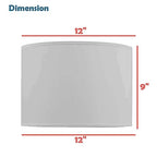Aspen Creative 31603, Drum Spider Lamp Shade, Natural Palm Leaf, 12" Top x 12" Bottom x 9" Height - color: Palm Leaf
