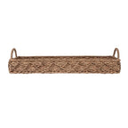 Creative Co-Op Bankuan Rope Diamond Weave Tray with Handles - size: 32" x 13" x 4"