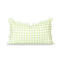Hofdeco Premium Grandmillennial Coastal Hampton Patio Indoor Outdoor Lumbar Pillow Cover Only, 12"x20" Water Repellent for Backyard, Couch, Poolside, Grass Green Print Gingham - color: Grass Green Gingham 12"x20"