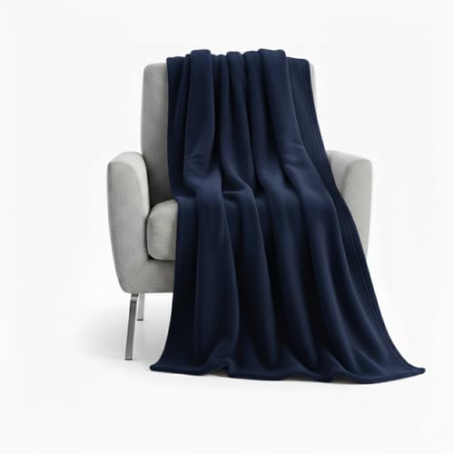 50x60 Throw Blankets, Ultra Soft Hypoallergenic Fleece Fall Throw Blanket for Livingroom, Couch, Chair, Bed, Navy Blue - color: Navy Blue
