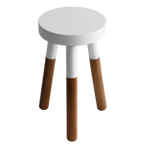 LitaEther 12" Reverse Dipped Wood Plant Stand, Wood Accent Stool,Side Table Set Bath Stool (20"+24" Tall) - size: 20"+24" Tall