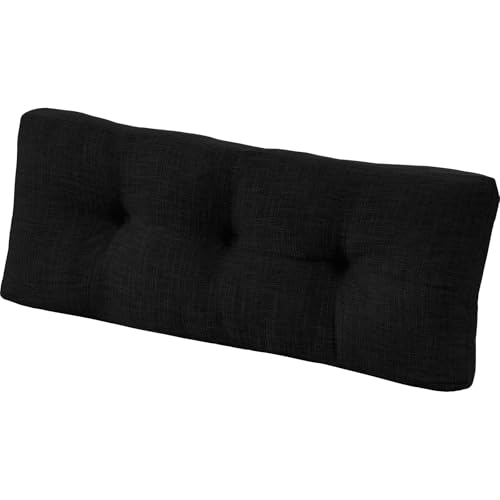 downluxe Indoor Bench Cushion for Indoor Furniture, Non-Slip Tufted Overstuffed Textured Foam Bench Seat Cushion, 36" X 14" X 4", Black, 1 Pack - color: Black, size: 36x14 Inch (Pack of 1)