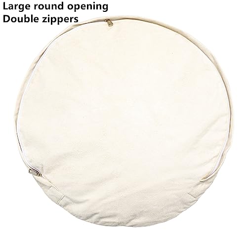 Asuprui Pouf Ottoman Unstuffed Round Bean Bag Poof Ottoman Seat Soft Faux Fur Footrest Stool 20x20x12 Inches Fuzzy Chair Floor Chair Foot Rest with Storage for Living Room Bedroom Rainbow Pouf Cover - color: Rainbow