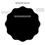Kelly Miller 28 Inch Gold Round Wavy Mirror, Large Scalloped Edge Decorative Wall Mirror for Bathroom Bedroom Living Room Entryway Vanity Fireplace - size: 28"L x 28"W