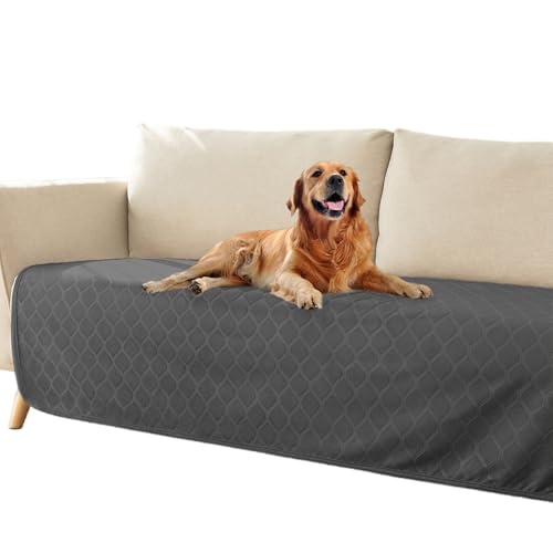 fuguitex Waterproof Dog Blanket Bed Cover Dog Crystal Velvet Moroccan Fuzzy Cozy Plush Pet Blanket Throw Blanket for Couch Sofa(30 * 70 inch, Dark Grey+Grey) - color: Darkgrey+grey, size: 30x70 Inch (Pack of 1)