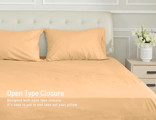 Sunflower Queen Pillowcases Set of 2, 100% Cotton Queen Size Pillow Cases 2, 20×30 inches Desert Mist, Soft and Breathable - color: Desert Mist, size: Queen (20"x30")