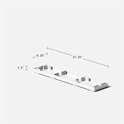 Veradek Midori Long Trough Planter (White, 31 inch - 2 Pack with 2 Saucer Trays) - color: White, size: 31 inch - 2 pack with saucers