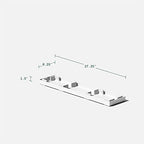 Veradek Midori Long Trough Planter (White, 31 inch - 2 Pack with 2 Saucer Trays) - color: White, size: 31 inch - 2 pack with saucers