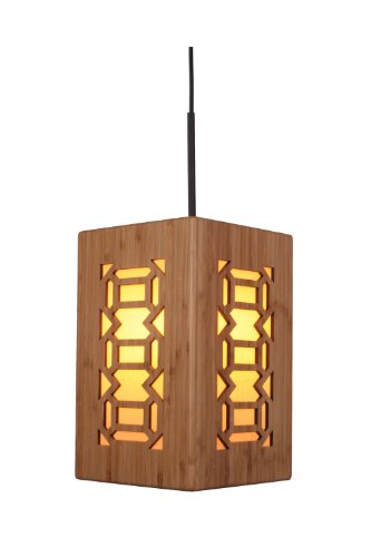 Woodbridge Lighting 14023MEBWL-W3A2BB Light House Bamboo Pendant, Metallic Bronze, Metallic Bronze - color: Metallic Bronze hardware, size: Large