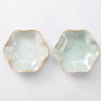 JAMEND CLXP 2PCS Lotus Leaf Shape Ring Holder Dish, Small Key Bowl, Ceramic Trinket Tray Jewelry Dish Organizing Necklace Earrings for Mom Friend Sister, All Jewelries Are NOT Included, Light Green.… - color: Light Green-2PCS