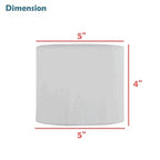 Aspen Creative 50503 Drum Clip-On Chandelier Lamp Shade, Natural Rattan, 5" Top x 5" Bottom x 4" Height - color: Natural - 5"