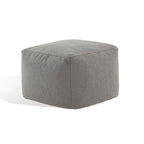 SAFAVIEH Couture Collection Samuels Dark Grey Faux Shearling Ottoman Square Pouf (Fully Assembled) - color: Dark Grey