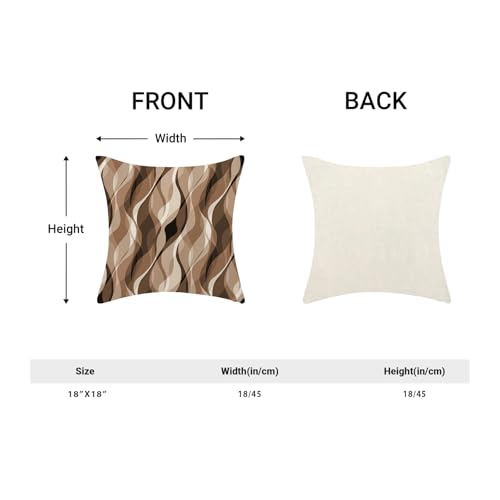 Boho Pillow Covers 18x18 Beige Brown Abstract Stripes Throw Pillow Covers Bohemian Modern Aesthetic Decorative Pillowcase Farmhouse Linen Decor Cushion Case for Sofa Couch Outdoor Decoration - color: Abstract-brown, size: 18" x 18" (Pack of 2)