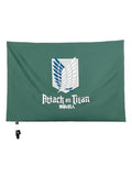 Micotaku Attack on Titan Scouting Legion Tapestry 40x60 Inch - Official Licensed Polyester/Cotton Anime Wall Decor, Green