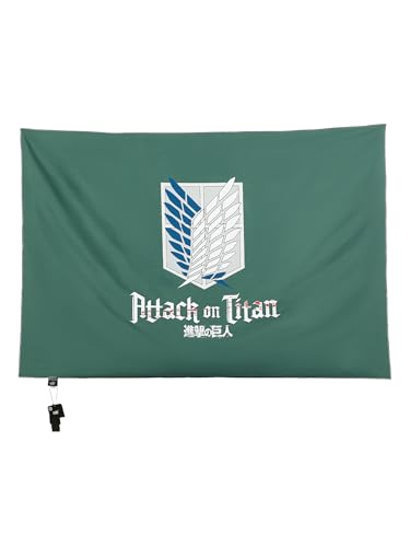 Micotaku Attack on Titan Scouting Legion Tapestry 40x60 Inch - Official Licensed Polyester/Cotton Anime Wall Decor, Green