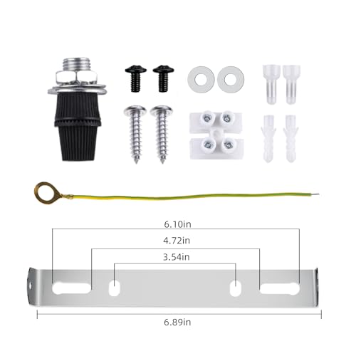 Arturesthome 7" Modern Rewind Ceiling Canopy Kit,Black Single Hole Ceiling Plate for Pendant Lights or Chandelier Fixture - color: Black, size: 7.08 Inch