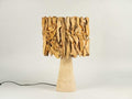 Handmade Natural Wood Table Lamp, Rustic Design with Driftwood Shade, Artistic Lighting for Bedroom, Living Room